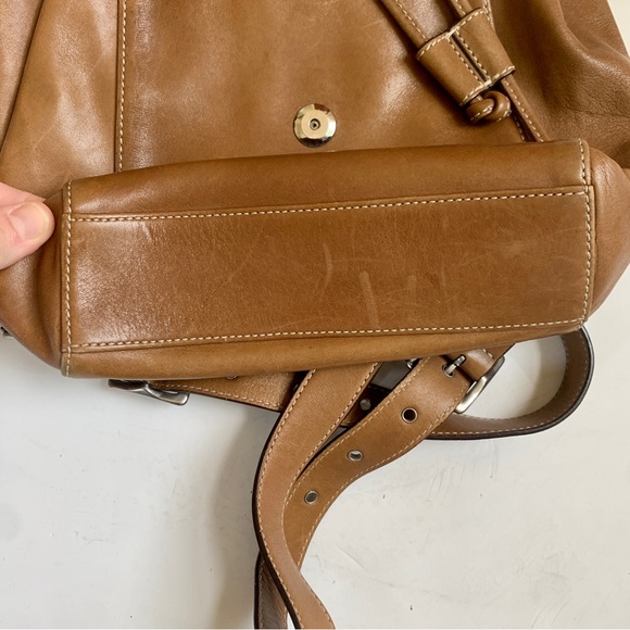 COACH Vintage Brown Leather Legacy Drawstring Backpack Purse C053-9569 - Picture 2 of 7